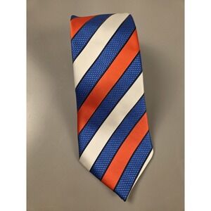 Barry Wang Red White Blue Silk Tie